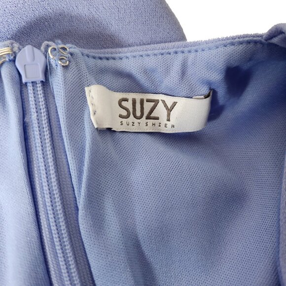 Classy Lavendar/Perwinkle Midi Keyhole Dress - Picture 4 of 8